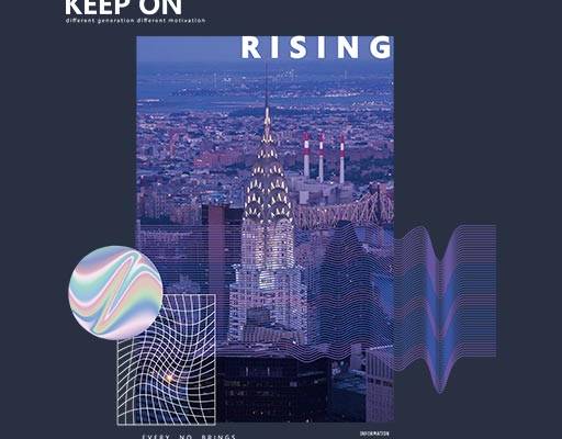 建筑图案城市风景图案英文字母图案彩色线条图案