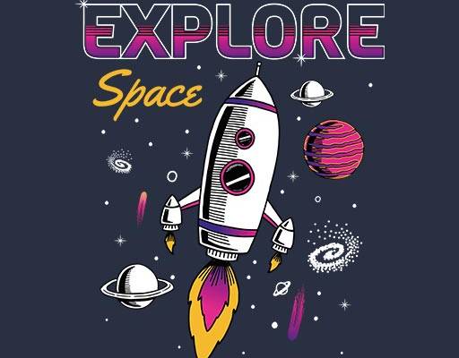 宇宙飞船图案英文字母图案卡通火箭图案星球图案太空图案