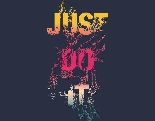 彩色英文字母图案just do it文字图案破碎文字彩色文字