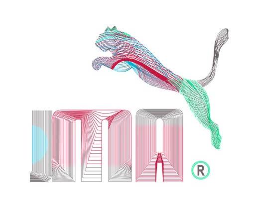 线条文字豹子线条图案手绘卡通动物字母线条图案