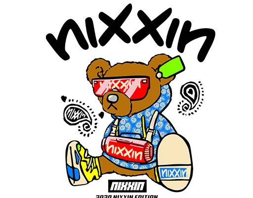 卡通小熊手绘小熊英文字母图案手绘卡通戴眼镜的小熊