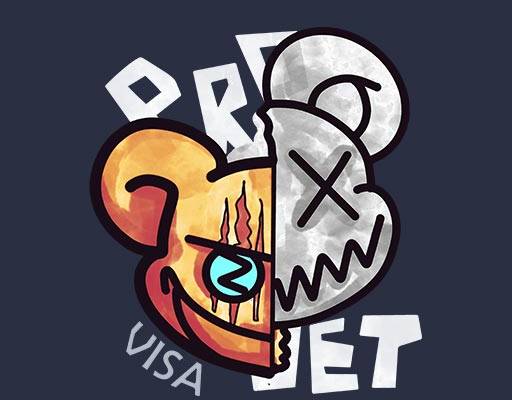 卡通熊头破开兄条手绘熊头英文字母图案可爱卡通字母