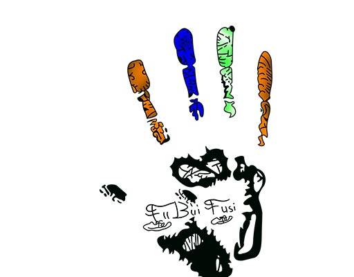 手掌图案掌纹图案人物手臂巴掌英文字母图案