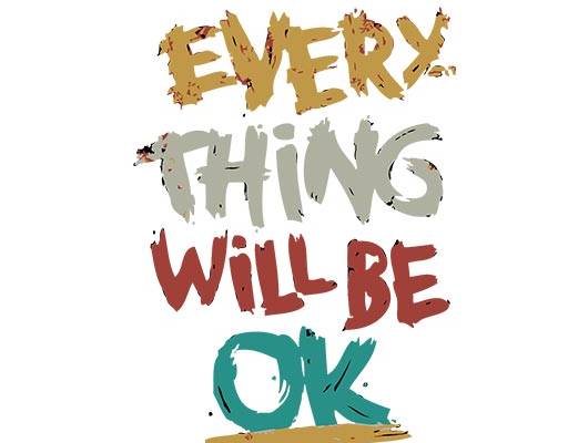 破碎文字图案英文字母图案简约英文字母涂鸦文字every thing will be ok 文字