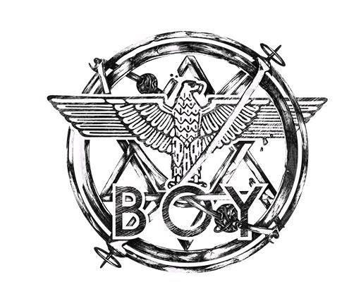 涂鸦老鹰图案英文字母boy伦敦男孩图案复古图案潮牌BOY LONDON图案