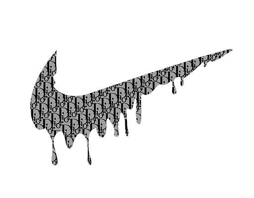 耐克标示图案勾图案英文字母dior滴墨图案