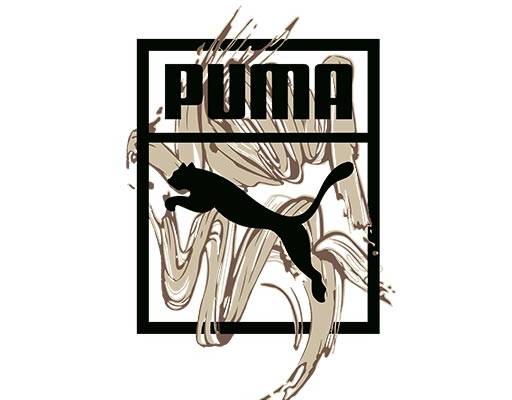 彪马图案英文字母puma豹子涂鸦卡通图案