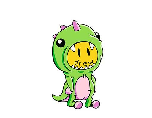 卡通动物图案drew文字卡通卡通恐龙图案手绘简笔卡通图案
