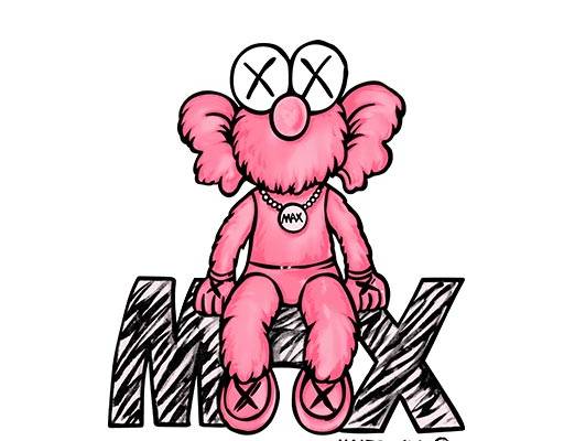 手绘卡通图案kaws卡通图案手绘文字涂鸦文字卡通