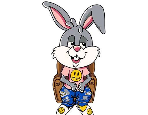 卡通兔子图案简约卡通动物简笔卡通图案drew兔子