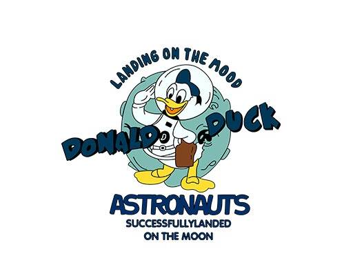 卡通鸭子图案宇航员鸭子星球卡通图案手绘简笔卡通