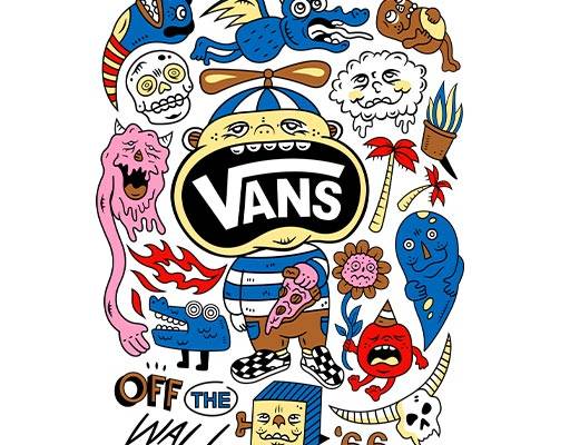 万斯卡通图案VANS插画图案卡通人物卡通怪兽