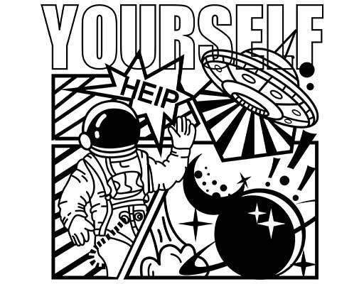 宇航员矢量卡通人物矢量太空图案英文字母矢量卡通人物飞船矢量