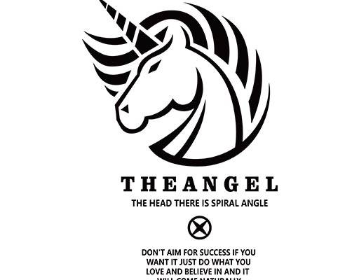 独角兽矢量卡通动物矢量马头像矢量马头剪影矢量英文字母矢量