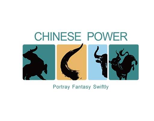 卡通动物矢量卡通牛剪影矢量彩色方块矢量英文字母矢量