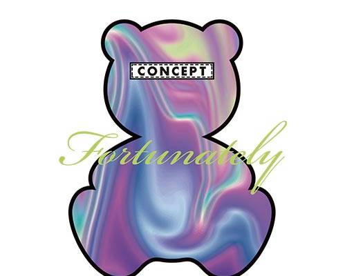 卡通小熊矢量彩色小熊图案英文字母矢量渐变小熊图案