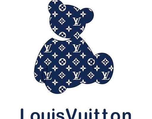 卡通小熊矢量LV小熊矢量小熊剪影矢量路易威登LOUIS VUITTON小熊图案