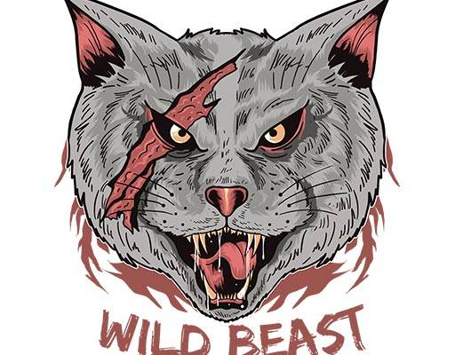 卡通动物头像卡通猫咪头像手绘卡通头像手写英文字母矢量