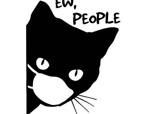 戴口罩的猫咪矢量猫咪头像矢量可爱卡通动物矢量英文字母矢量