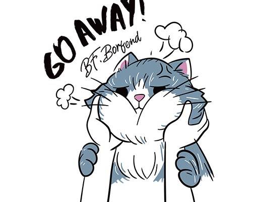 卡通猫咪矢量手绘卡通猫简笔画猫英文字母矢量