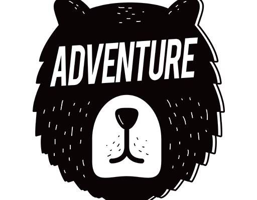 卡通熊头矢量手绘卡通动物英文字母矢量