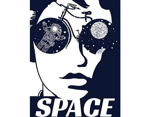 人物头像矢量人物头像剪影男人头像星空矢量图案卡通男孩矢量英文字母矢量