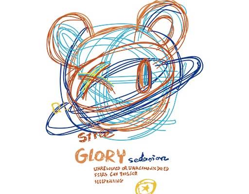 手绘卡通熊头矢量卡通线条矢量破碎英文字母矢量涂鸦矢量图案