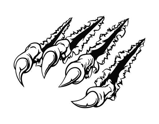 爪痕矢量老虎爪子矢量动物爪子破洞矢量趣味图案