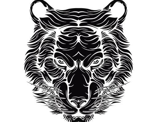 卡通老虎头像矢量手绘老虎矢量简笔老虎头