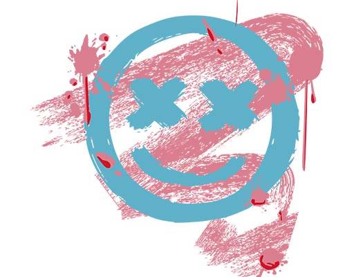 表情头像矢量微笑表情破碎表情涂鸦卡通矢量