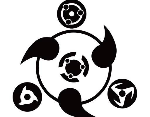 火影忍者血輪眼火影标志矢量刻字膜矢量图案