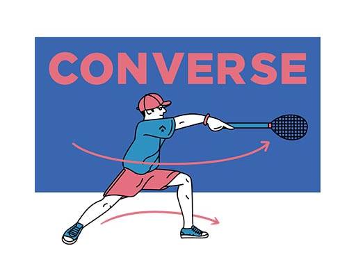 卡通男孩矢量打羽毛球人物矢量converse文字矢量戴帽子男孩矢量