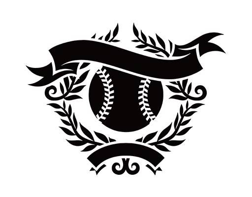 棒球矢量麦穗矢量图案飘带剪影矢量