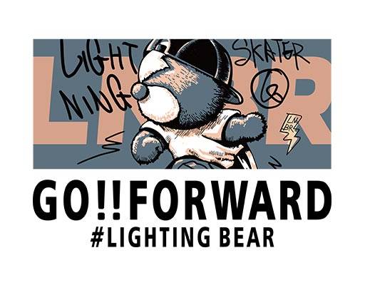 卡通小熊矢量闪电熊矢量可爱卡通矢量手绘卡通熊矢量戴帽子的熊矢量