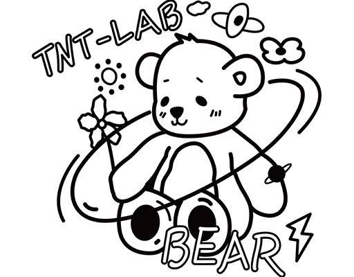 卡通小熊矢量可爱卡通小熊英文手绘卡通矢量小熊线条矢量