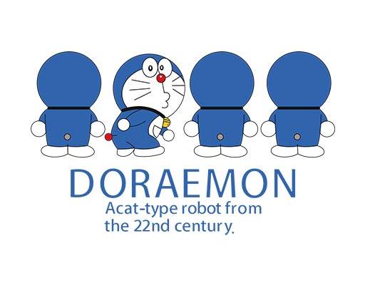 哆啦A梦背影矢量四只哆啦A梦ドラえもんDoraemon叮当小叮当猫矢量