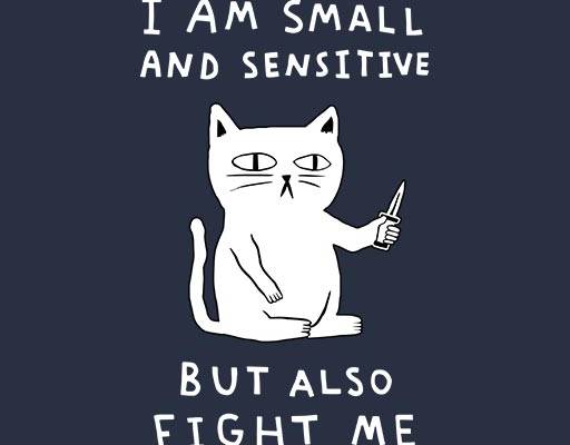 卡通猫咪矢量可爱卡通动物矢量拿刀子的小猫简笔画矢量