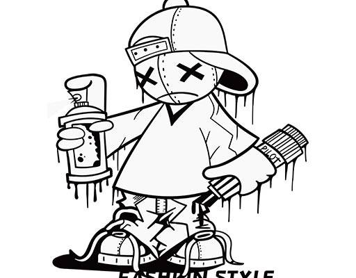 卡通男孩矢量手绘涂鸦人物矢量戴帽子的卡通人物矢量简笔卡通男孩