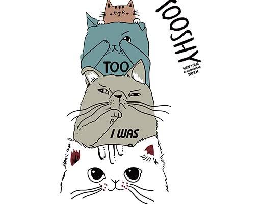 卡通猫咪矢量可爱卡通动物手绘英文字母矢量简笔卡通矢量四只猫咪