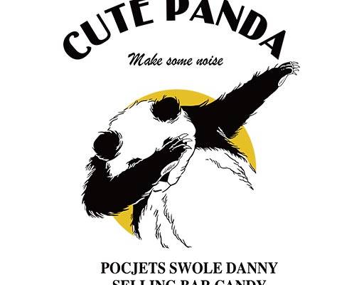 卡通熊猫矢量可爱卡通动物手绘熊猫卡通矢量英文字母矢量起飞动作熊猫矢量