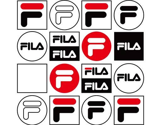 斐乐英文字母图案方形图案简笔英文字母彩色圆形