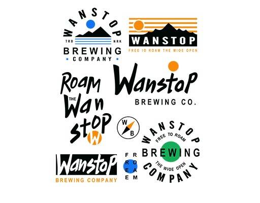 手绘英文字母图案简约文字图案山峰简笔画图案