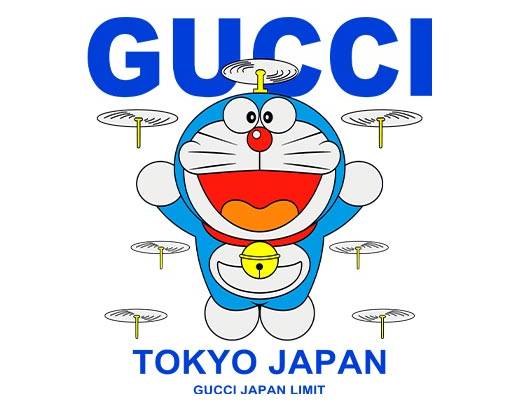 哆啦A梦机器猫图案古驰英文字母图案英文字母图案gucci可爱卡通