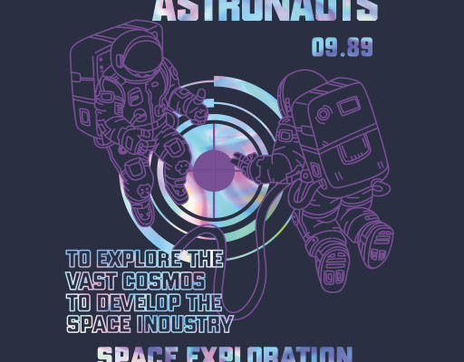 宇航员矢量彩色宇航员英文字母矢量两个宇航员炫彩英文字母矢量