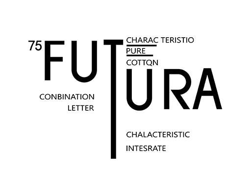 英文字母矢量FUTURA文字矢量简约男装印花图案