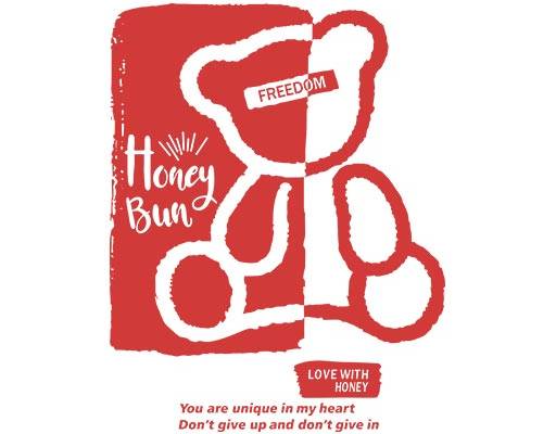 涂鸦小熊矢量小熊简笔图案英文字母矢量方形矢量图案