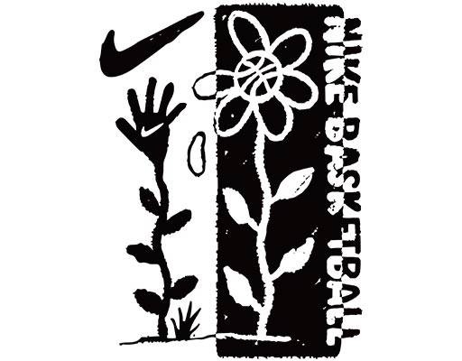 nike耐克图案手绘向日癸矢量英文涂鸦英文字母矢量涂鸦手臂植物矢量