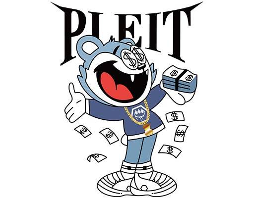 卡通猫咪矢量手绘卡通猫金项链猫咪pleit英文字母矢量金钱猫矢量