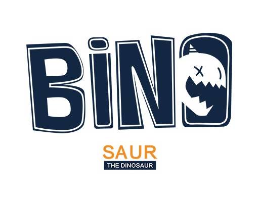 英文字母矢量卡通文字矢量恐龙简笔画矢量文字镂空矢量BINO英文字母矢量简笔文字