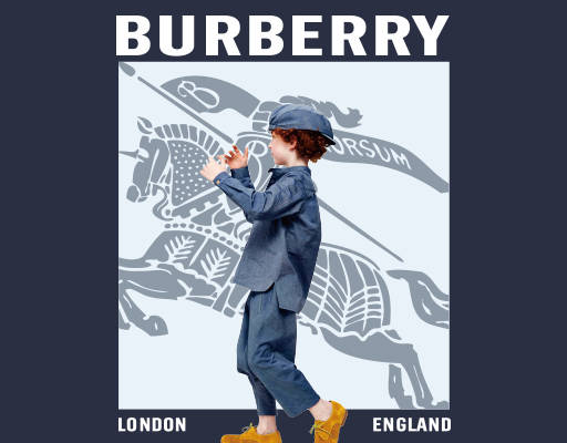 小男孩图案巴宝莉burberry英文字母矢量骑马人物矢量小男孩照片图案